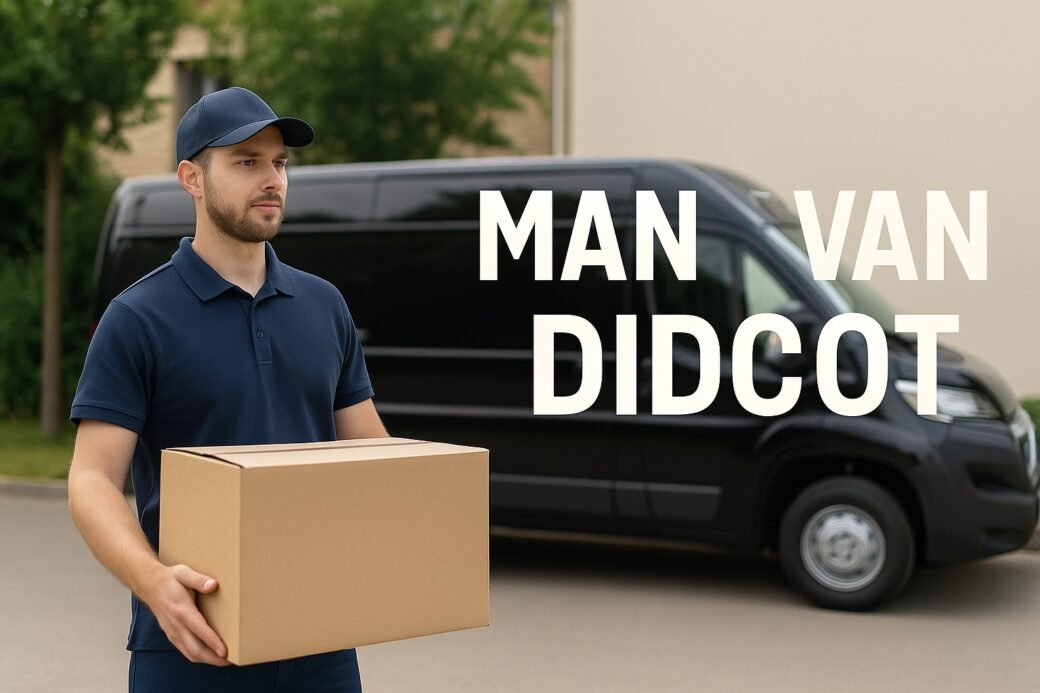 Man and Van Didcot cover image showing a mover holding a box beside a black delivery van