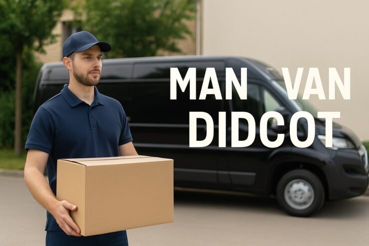 Man and Van Didcot cover image showing a mover holding a box beside a black delivery van
