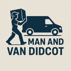 Man and Van Didcot official logo featuring a mover carrying a box beside a delivery van