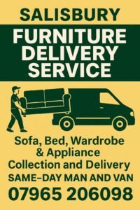 Salisbury furniture delivery service offering same-day sofa, bed, wardrobe and appliance collection and delivery by Man and Van Salisbury.