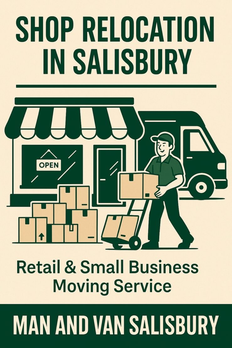 Shop relocation service in Salisbury – professional retail and small business moving by Man and Van Salisbury including commercial unit moves, stock transport and workspace relocation.
